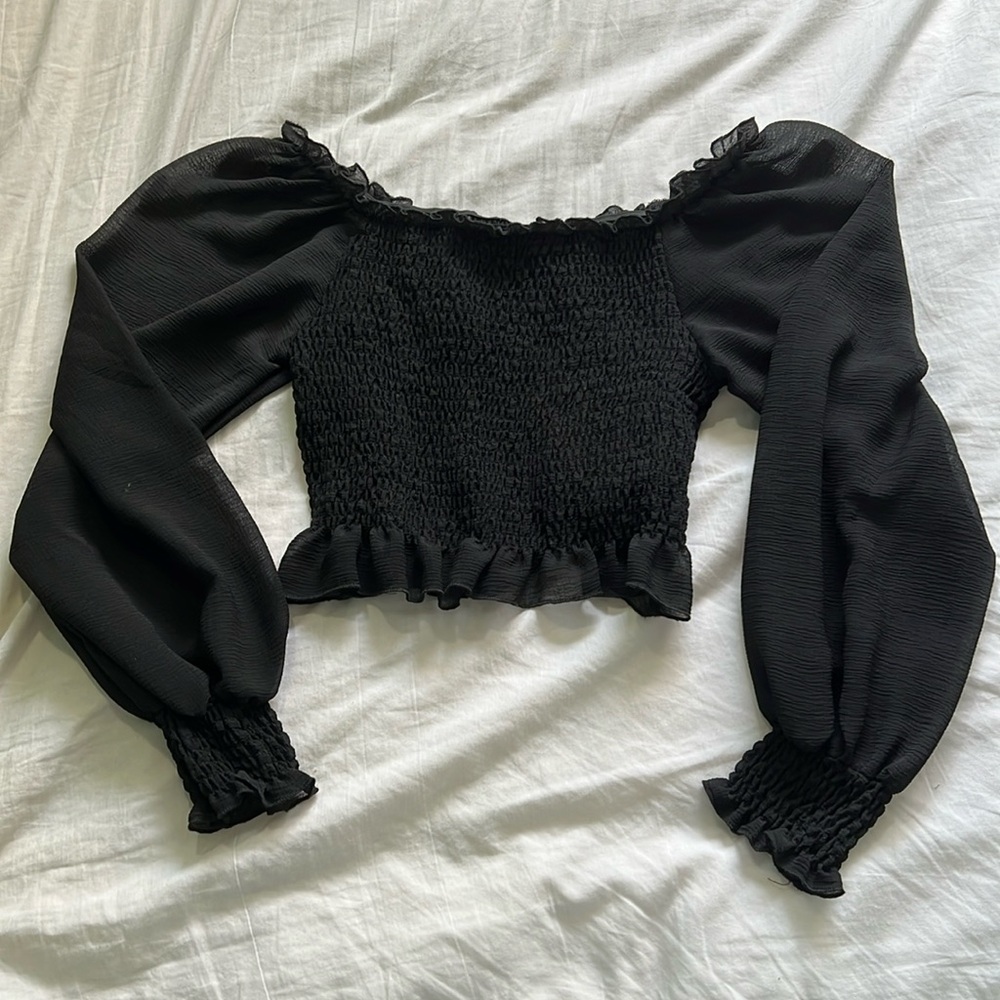 new cute black blouse